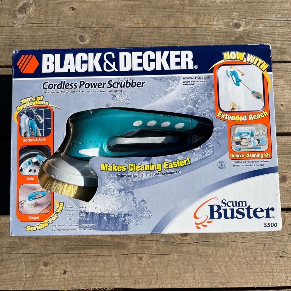 BLACK+DECKER ScumBuster S500 Cordless Power Scrubber 10 PIECE RECHARGEABLE
